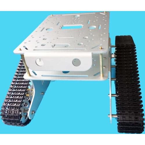 TD300 metal Tank Chassis double layer Smart Track Tracked Vehicle with Two Carbon Brush Motor DIY RC eduactional kit toy