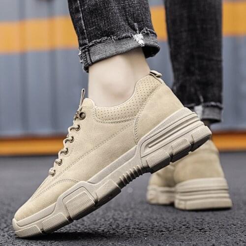 Mens casual shoes 2021 new sports mens shoes outdoor work shoes thick bottom British style tooling shoes fashion Martin boots