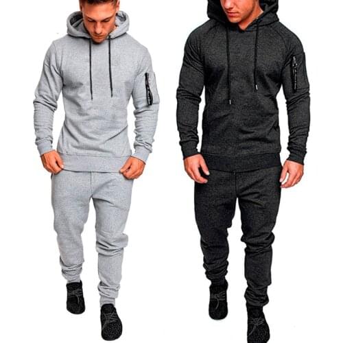 Men 2 Piece Set Mens Tracksuit Autumn Winter Camou Hoodies Casual Sweat Suits Drawstring Pullover Outfit Sportswear Plus Size