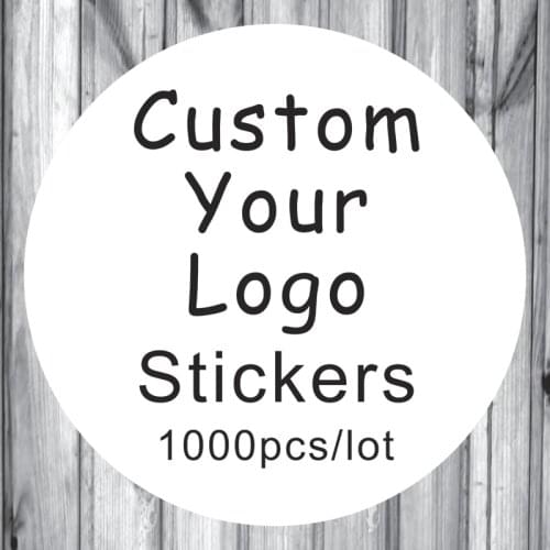 1000PCS Custom Stickers/Wedding Stickers Printed LOGO Transparent Clear Kraft Adhesive Round Label Gift Tags Party Decorations