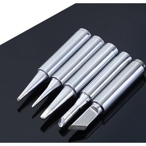 5pcs Soldering Iron Tip 900M-T Lead-Free Welding Tip for 936 Constant Temperature Soldering Station Welding Rework Repair Tool