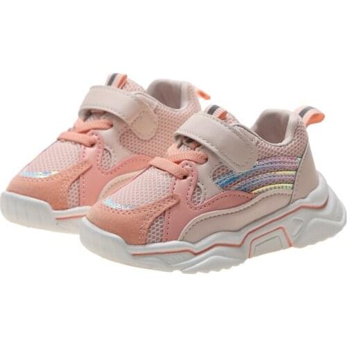 2020 Spring Autumn New Style Children Sports Shoes Kids Breathable Student Sneakers Girls Shoes Boy Soft Bottom Running Shoes