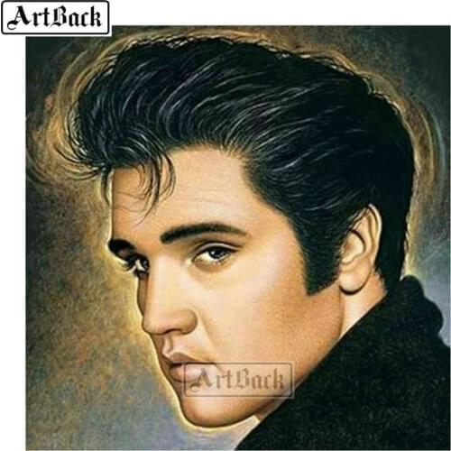 New 5D Diamond Painting Elvis Presley Young Portrait Icon Full Square Drill Rhinestone 3d Diamond Mosaic Rhinestone Home Decor