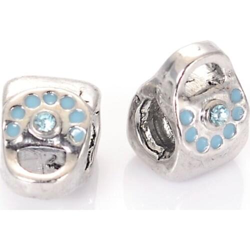 Miasol Pewter Unique Designed European Style Antique Silver Large Hole Beads Screw Inside For Diy Charm Bracelet Jewelry Making