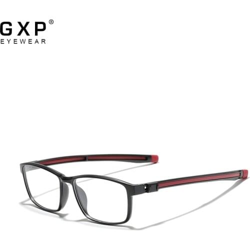 GXP Men TR90 Glasses Frame Ultralight Square Sport Style Myopia Prescription Eyeglasses Metal Full Optical Frames Eyewear