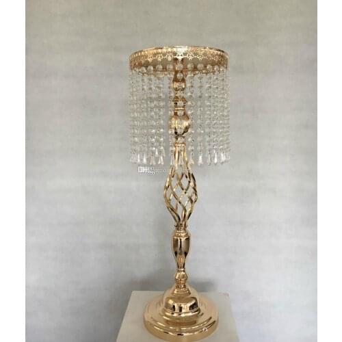 70cm Rhinestone Candelabra Wedding Party Elegant Candle Holder Pretty Table Centerpiece Vase Stand Crystal Candlestick Wedding D