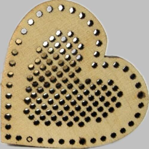 Cross Stitch Pendant, Heart, 38x35 mm, Cross Stitch Blank, Plywood Blank, Pendant, Earring, Brooch, Necklace, Laser Cut