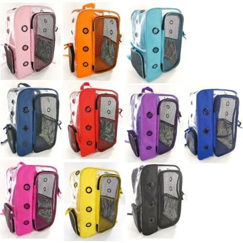 Pet Clear Puppy Dog Cat Backpack Carrier Breathable Foldable Backpacks for Outdoor Walking LX9F