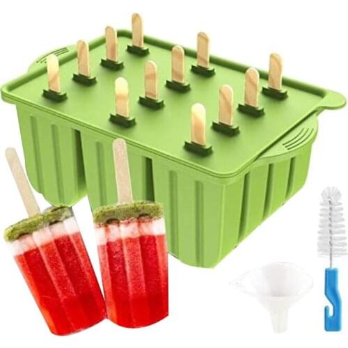 Silicone sicle Mold,Frozen sicle Mold Maker for sicle Ice Cream DIY,with 50PCS sicle Sticks sicle Bags