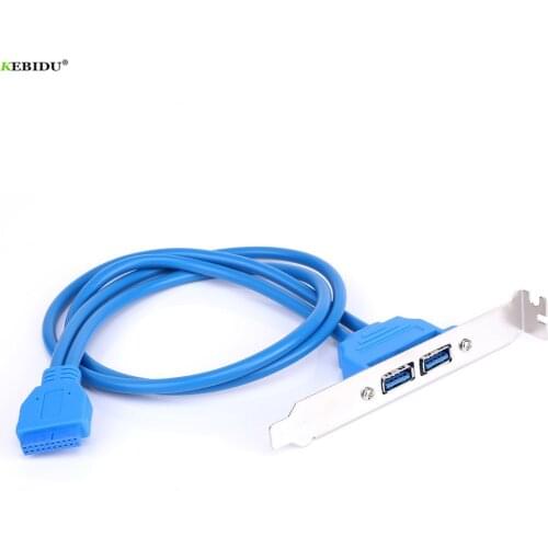 Chassis Rear PCI Cable Baffle 20Pin to USB3.0 Female Double-Headed Connector Data Transfer Cable Extension Cord 0.5 meters