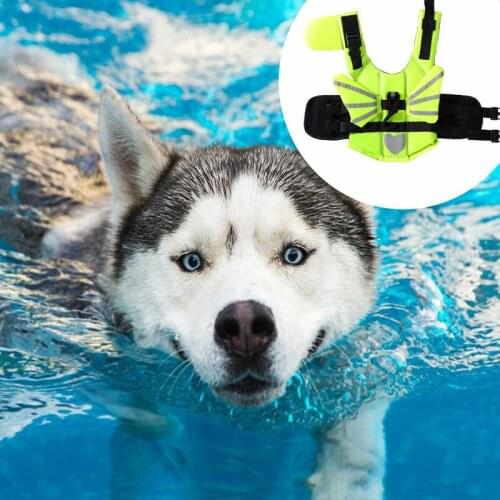 Pet Clothing Life Jacket Dog Vest Safety Swimwear Pet Swimsuit Dogs Professional Diving Fabric Life Jackets With Reflective Wing