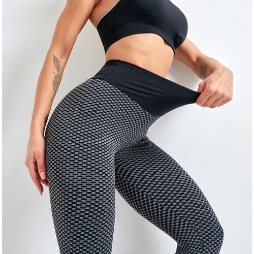 ATHVOTAR Sport Leggings Women Fitness High Waist Breathable Pants Honeycomb Womens summer leggins