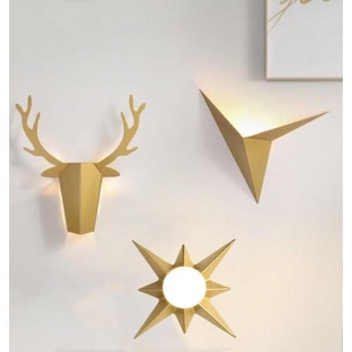 220V led iron art decoration wall lamp Bedroom sitting room corridor balcony setting wall decorates wall lamp