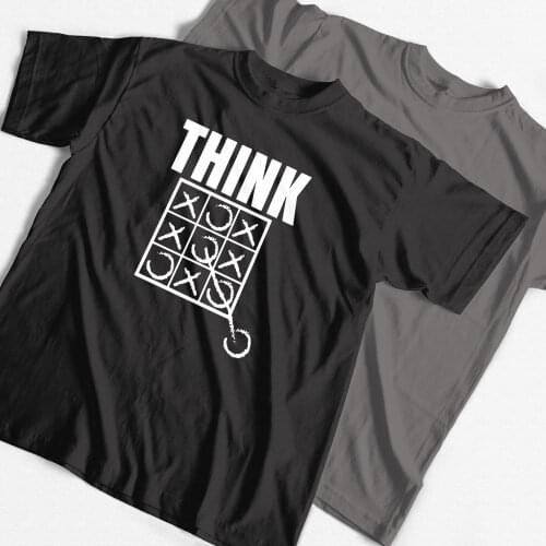 THE COOLMIND Think Outside The Box Funny Cool Creative Men T Shirt 2017 Short Sleeve O Neck Casual Mens T-shirt Tee shirts