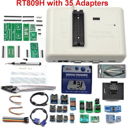 Best Quality Universal RT809H EMMC-Nand FLASH Programmer better than RT809F/TL866II plus NAND with 35 Items