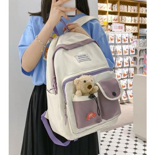 2021 Female Backpack for Women High Quality Waterproof Nylon School Bag Multifunctional Lady Travel Rucksack Large Capacity Bags