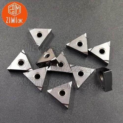10pcs TNGG160402L-F Cermet Blade Triangular Carbide Cutting Insert Grooving Roughing Blade Lathe Accessories