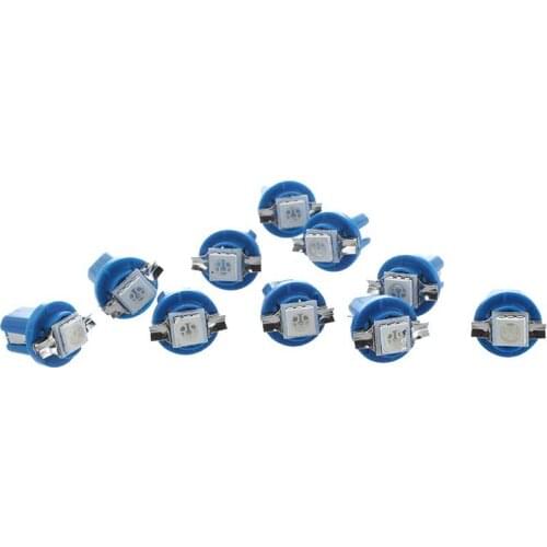 10x SMD LED Bulb Meter Dashboard B8-5D T5 with Blue Tuning holder