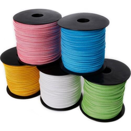 2.8mm 100 Yards Multi-Color Flat Faux Suede Cord Korean Velvet Leathe Rope for DIY Handmade Jewelry Making Finding Accessories