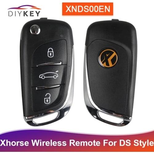 DIYKEY Xhorse XNDS00EN 3 Button Wireless Universal Remote Key for DS Style XN002 for VVDI VVDI2 Key Tool English Version