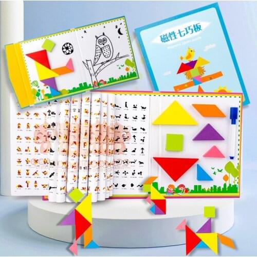 JINLETONG Wooden Jigsaw Puzzle Board Set Colorful Kids Montessori Educational Toys for Children Learning Developing Toy