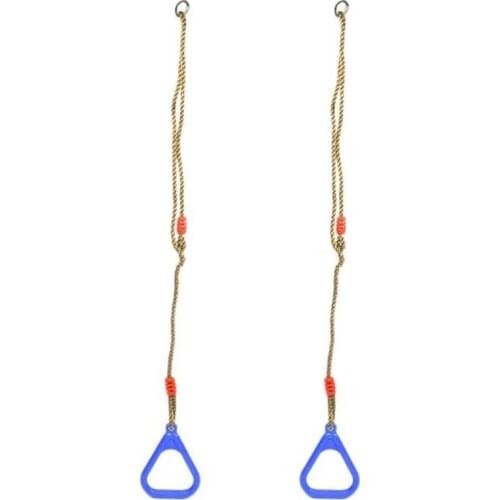 Kids Gym Rings,Children Trapeze Gym Swing,Bar Adjustable Gym Fitness Pull Up Rings with Hanging Ropes for Swing