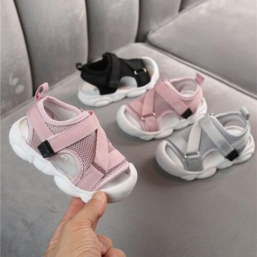 Baby sandals 2020 summer new childrens toddler shoes boys and girls mesh anti-playing beach shoes