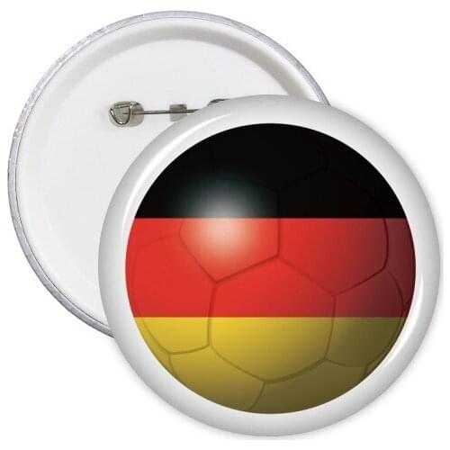 Germany National Flag Soccer Football Round Pins Badge Button Clothing Decoration 5pcs Gift