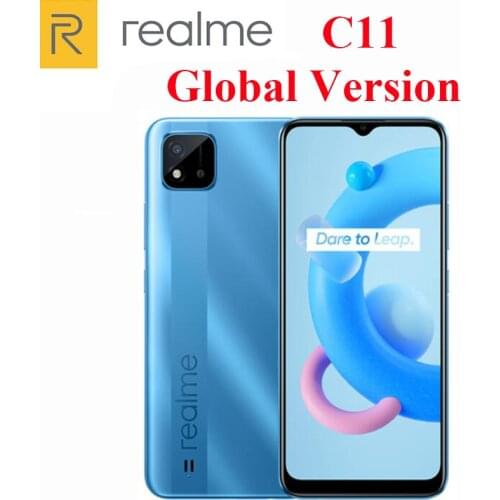 Global Version Original Official New Realme C11 2021 2GB RAM 32GB ROM 6.5inch HD+ 5000mAh Long-Lasting Battery 8.0MP Camera NFC