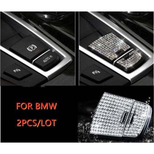 Interior Diamond Door Handle Decorative Cover With Diamond Door Lock Sticker For BMW 3 4 5 6 7 Series GT X3 X4 X5 X6