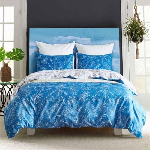 US King Size Bedding Set Bohemian Style Pillowcase Duvet Cover Sets Boho Tropical Palm Leaf Bedclothes Girl Boys Bed Decoration