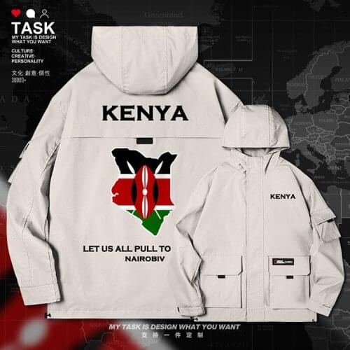 Republic of Kenya Kenyan KEN men jacket hooded map nation flag mens streetwear printed long sleeve new coat top autumn clothes