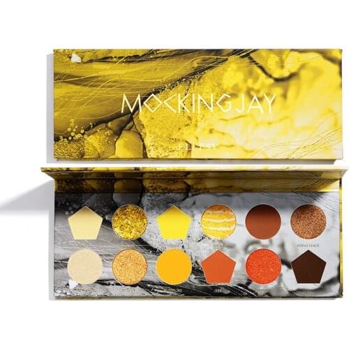 HOT 12 Colors Baked Eyeshadow Platte Longlasting Shimmer Glitter Matte Diamond Eye Makeup Pigment Waterproof Eyeshadow TSLM1