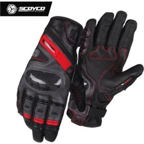 2017 New winter warm SCOYCO Waterproof Motorcycle Gloves Full finger Carbon fiber protect shells kinght riding glove