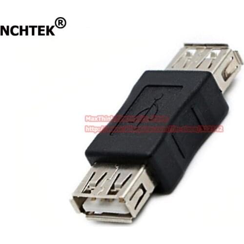 NCHTEK USB 2.0 A Type Female to USB A Female Extension Coupler Adapter Connector Black/Free DHL Shipping/300PCS