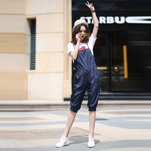 Ultra-thin 2019 spring new pregnant women denim overalls summer maternity pants stomach lift pants shorts suspenders