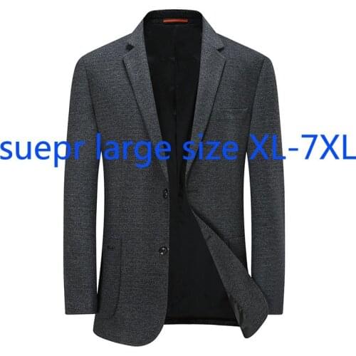 New Arrival Fashion Super Large High Quality Spring Men Coat Single Breasted Casual Blazers Men Suits Plus Size XXL-5XL 6XL 7XL