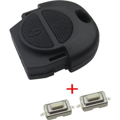 OkeyTech 2 Button Auto Car Key Shell Fob For Nissan Micra Almera Primera X-Trail Replacement Remote Key Cover Case with Switch