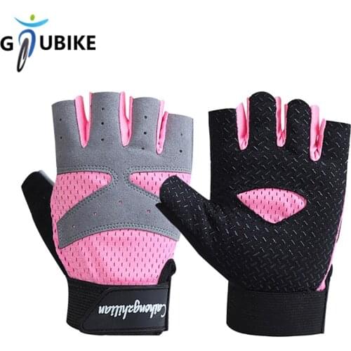 GTUBIKE Half-Finger Gloves Anti-slip Palm Gym Skin-friendly Weightlifting Wrist Guard Training Exercise Fitness Cycling Gloves
