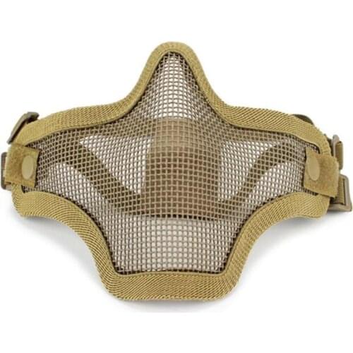 Battlefield Tribe Chief Mask Half Face Metal Steel Mesh Grid Hunting Tactical Protection Airsoft Mask 3 Colors