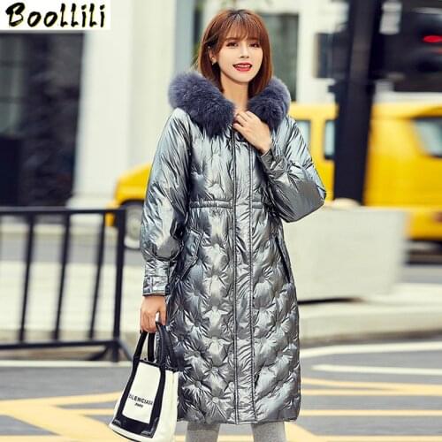 Boollili White Duck Down Jacket Women Clothes 2020 Winter Coat Women Korean Fox Fur Collar Puffer Jacket Women Warm Parka