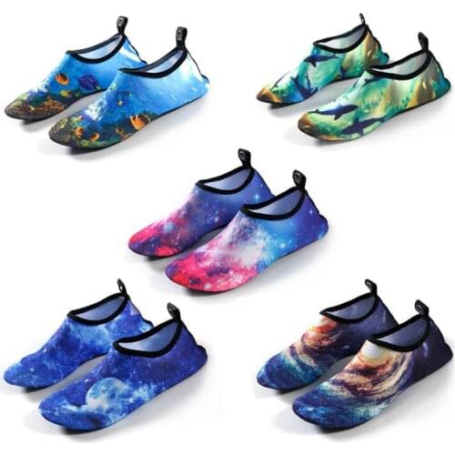 Q 1Pair Portable Seaside Beach Surfing Slippers TPR Water Sports Supplies Waterproof Athletic Footwear Swimming Shoes Quick-dry