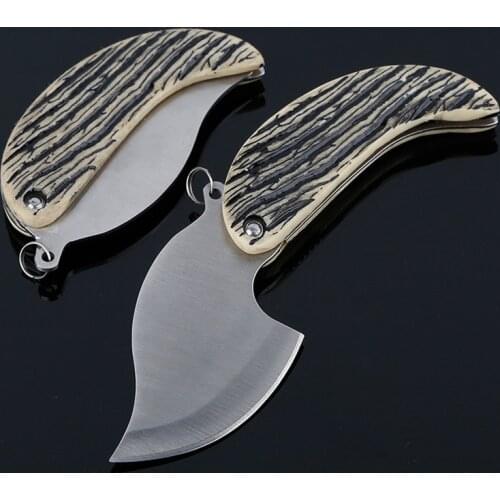 Stainless Steel Foldable Pocket Knife Mini Portable Folding Knife Fruit Cutter Practical Camping Outdoor Survival Tool Knives