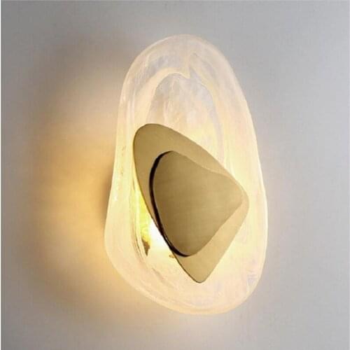 Modern Sulfur Glass Wall Lamp Room Villa Bedroom Bedside Crystal Wall Light Corridor Living Room Decoration Bedroom Lights