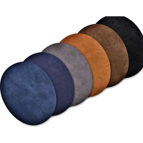 T-N Elow Knee Decoration Micro Suede Iron On Repair Patches colorful oval Badges For Business suit Jacket Sweater clothes DIY