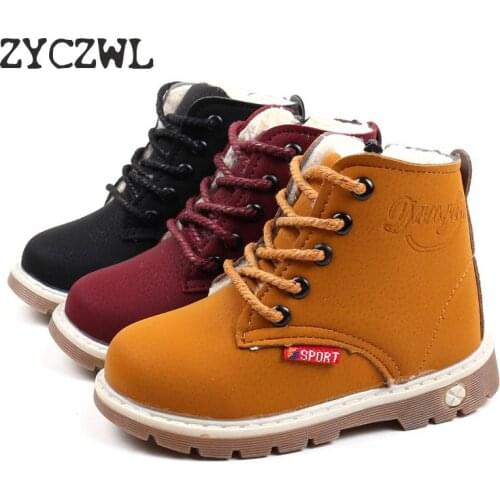 Winter warm baby snow boots shoes cozy plush little boys girls boots size 21-30 toddler winter snow boots for Boys Shoes