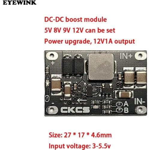 3.7v5v to 12V DC-DC boost module is enough 10W to set 5V 8V 9V 12V