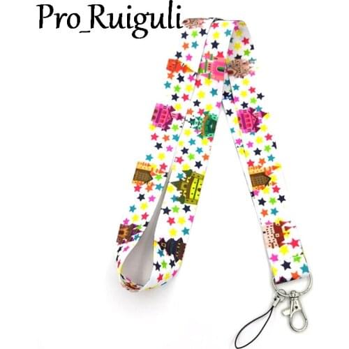 30pcs Castle Neck Strap Lanyard keychain Mobile Phone Strap ID Badge Holder Rope Key Chain Keyrings cosplay Accessories Gifts