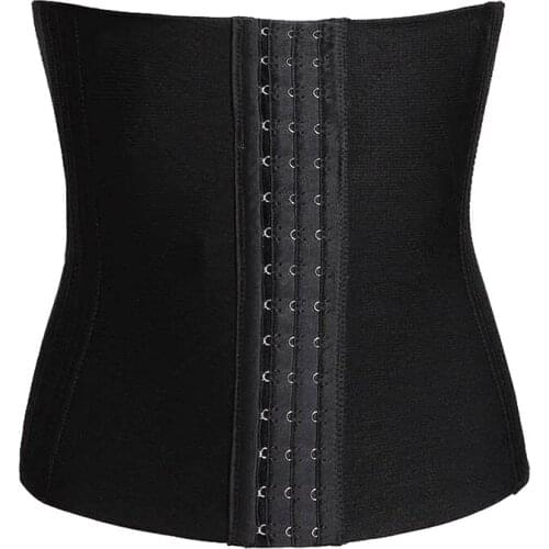 Woman Belly Band Shapewear Seamless High Quality Body Shaper Slimming Belt Fat Burning Waist Cincher Corset 16 Steel Boned S-4XL