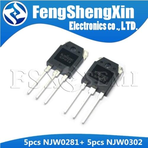 10pcs (5PCS NJW0281+5PCS NJW0302) TO-3P NJW0281G NJW302G audio Pairing tube